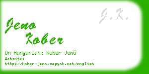 jeno kober business card